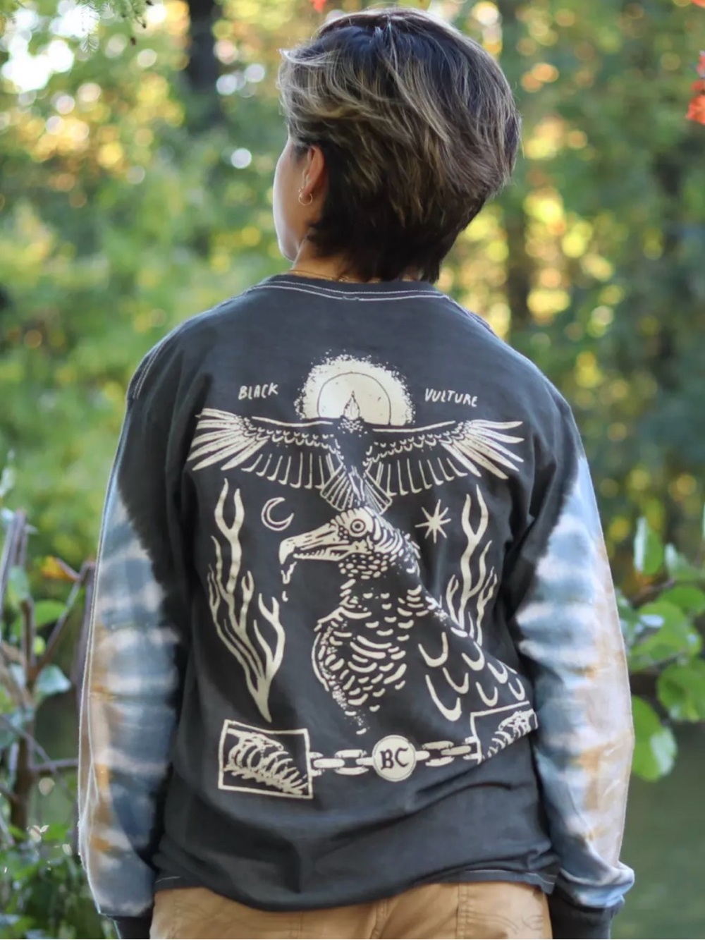 NWOT Grey Graphic Tie-Dye Long Sleeve Tee - Kids